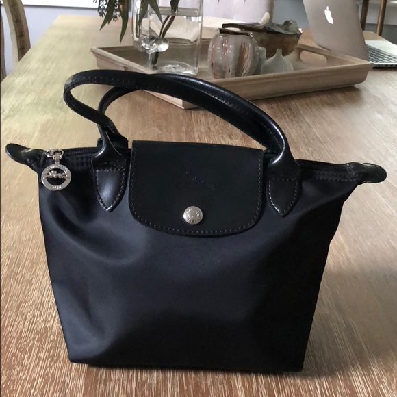 longchamp small le pliage top handle tote